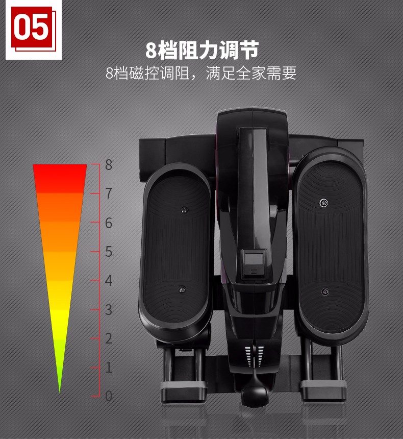 美國捷瑞特（JOROTO）踏步機 家用減肥橢圓機迷你腳踏機小型 健身器材ME15(圖8)
