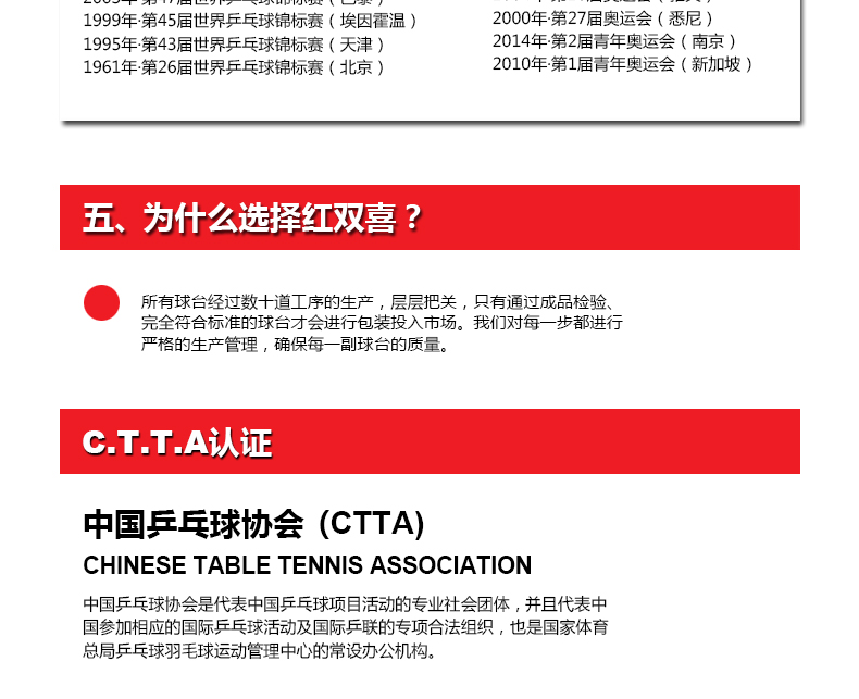 紅雙喜乒乓球桌T3系列可折疊乒乓球臺(tái)室內(nèi)標(biāo)準(zhǔn)家用娛樂乒乓球案子(圖8)